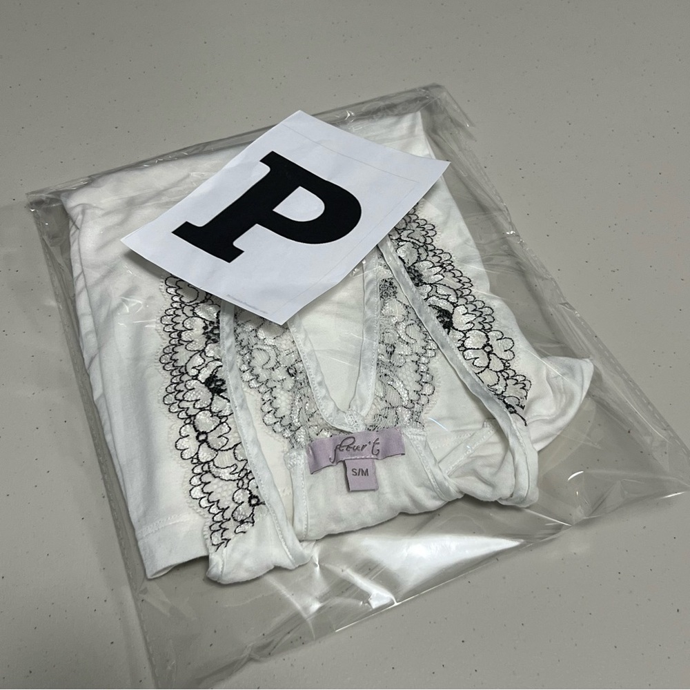 FLEUR’T Lace Strap Racerback Top S/M - Picture 9 of 9